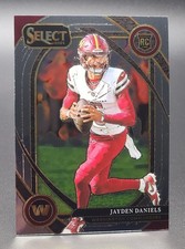 Jayden Daniels 2024 Panini Select Club Level Rookie Card #217 Commanders ROY. rookie card picture