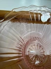 Vintage Pink Depression Glass Large Salad Bowl Mayfair Open Rose Anchor Hocking