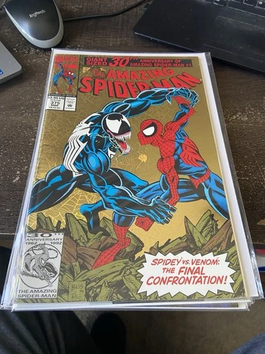 AMAZING SPIDER-MAN 375-VS VENOM-FINE-VF COND