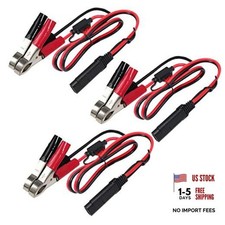  3PACK 1.5FT 12V Battery Alligator Clip to SAE 2Pin Quick Disconnect 3 PACK