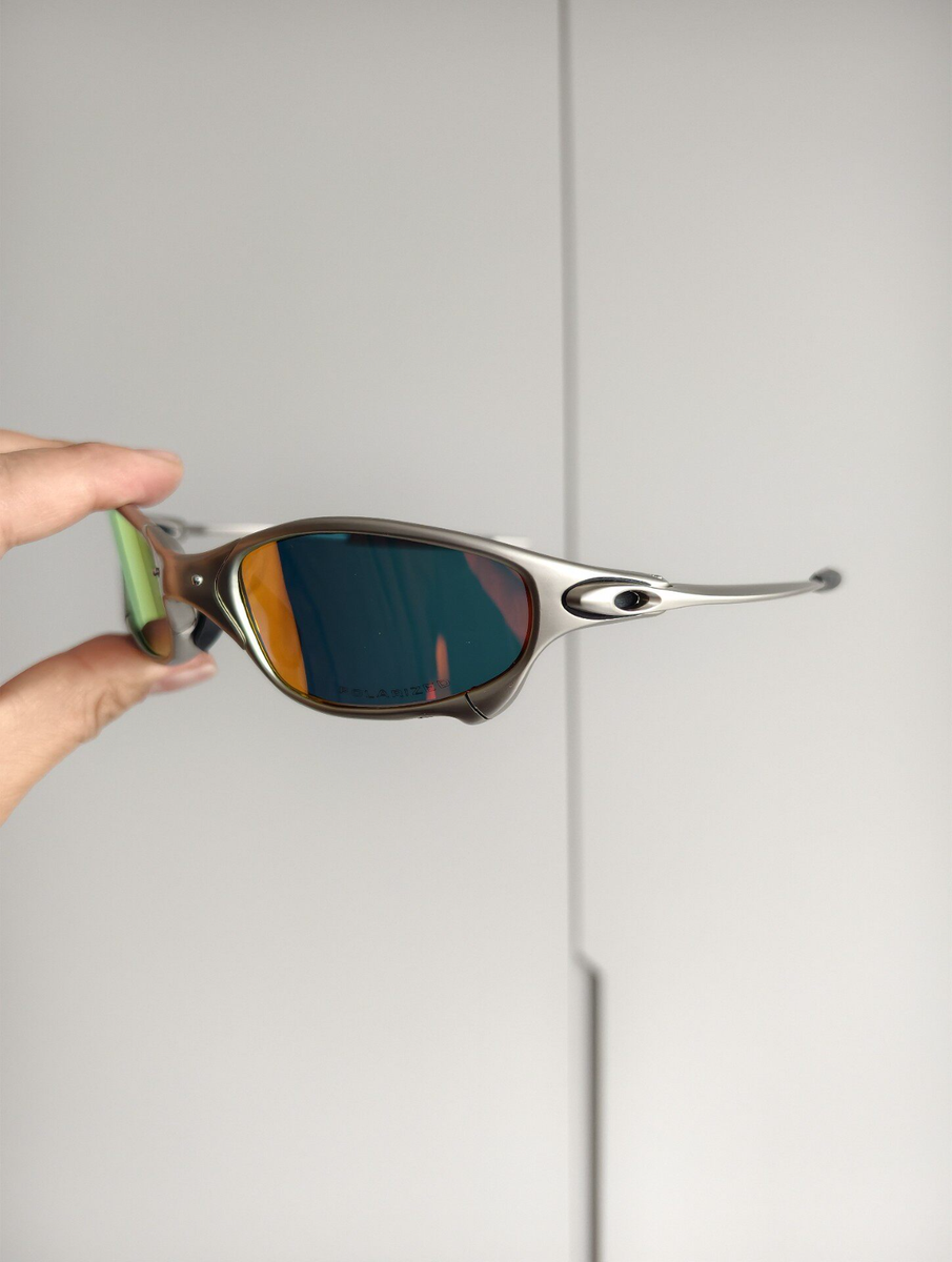 Vintage Oakley Juliet 1.0 X-Metal Polarized Sunglasses Silver