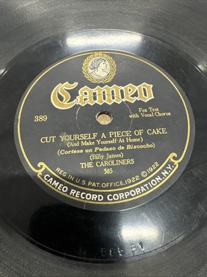 Cameo 78 RPM The Caroliners - Cut Yourself A Piece Of Cake 389 V+ Jazz