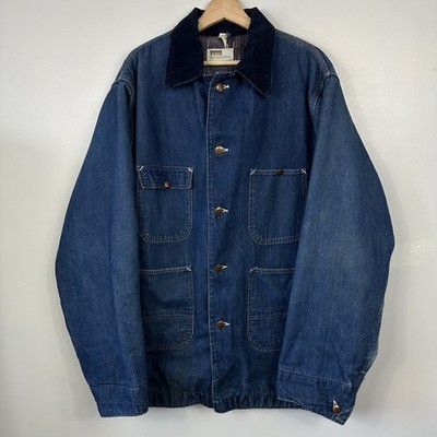 Vintage Montgomery Ward Denim Chore Overall Jacke Decke gefüttert Herren 46 L, XXL