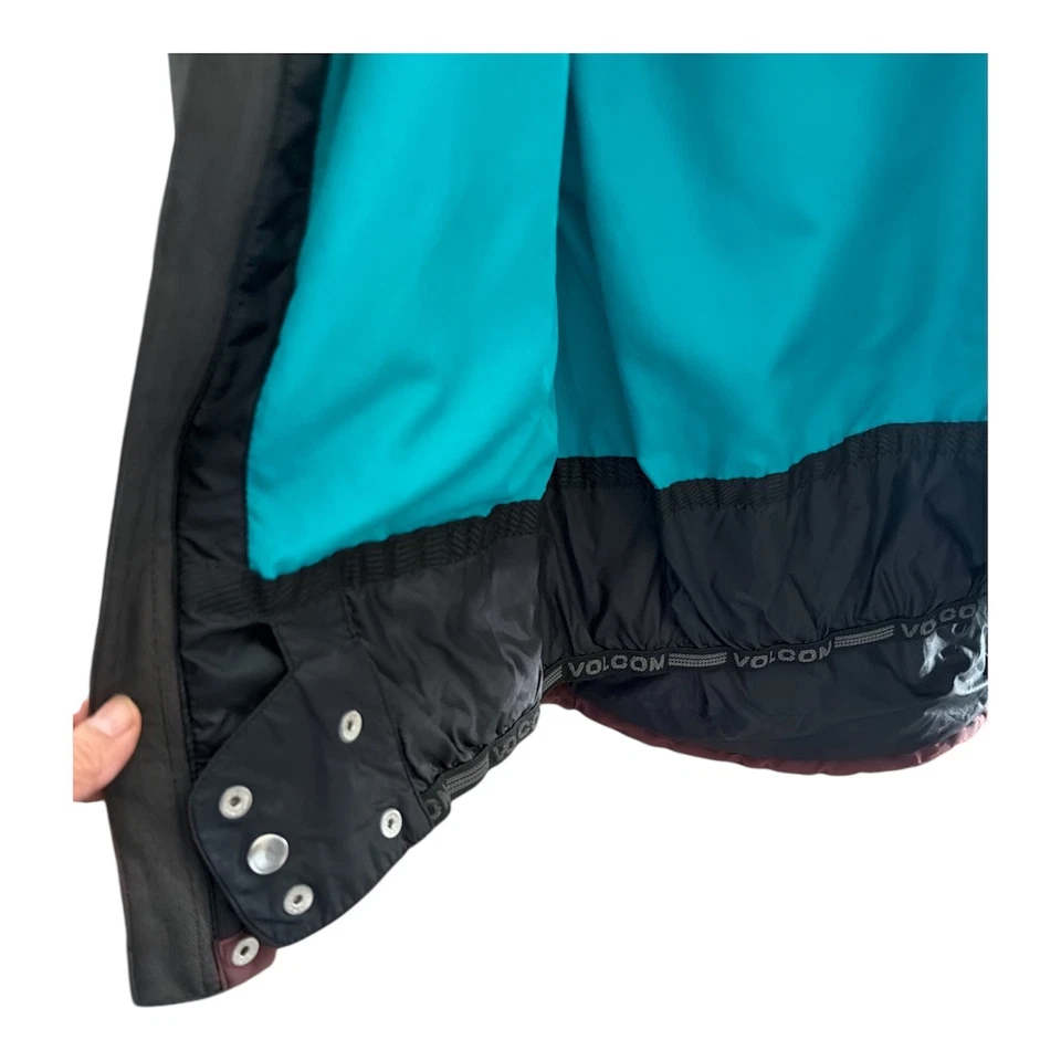 Volcom сноуборда женская куртка большой серый/бордовый - Изображение 4 из 4