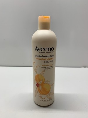 Aveeno Positively Nourishing Antioxidant Body Wash White Peach Ginger 16 fl oz