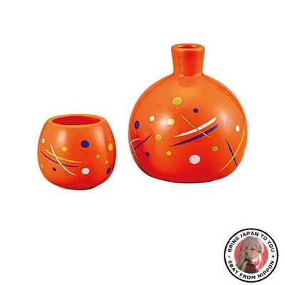New Funny Tableware: Sake Bottle and Choko Set (Approx. 440ml) with Water