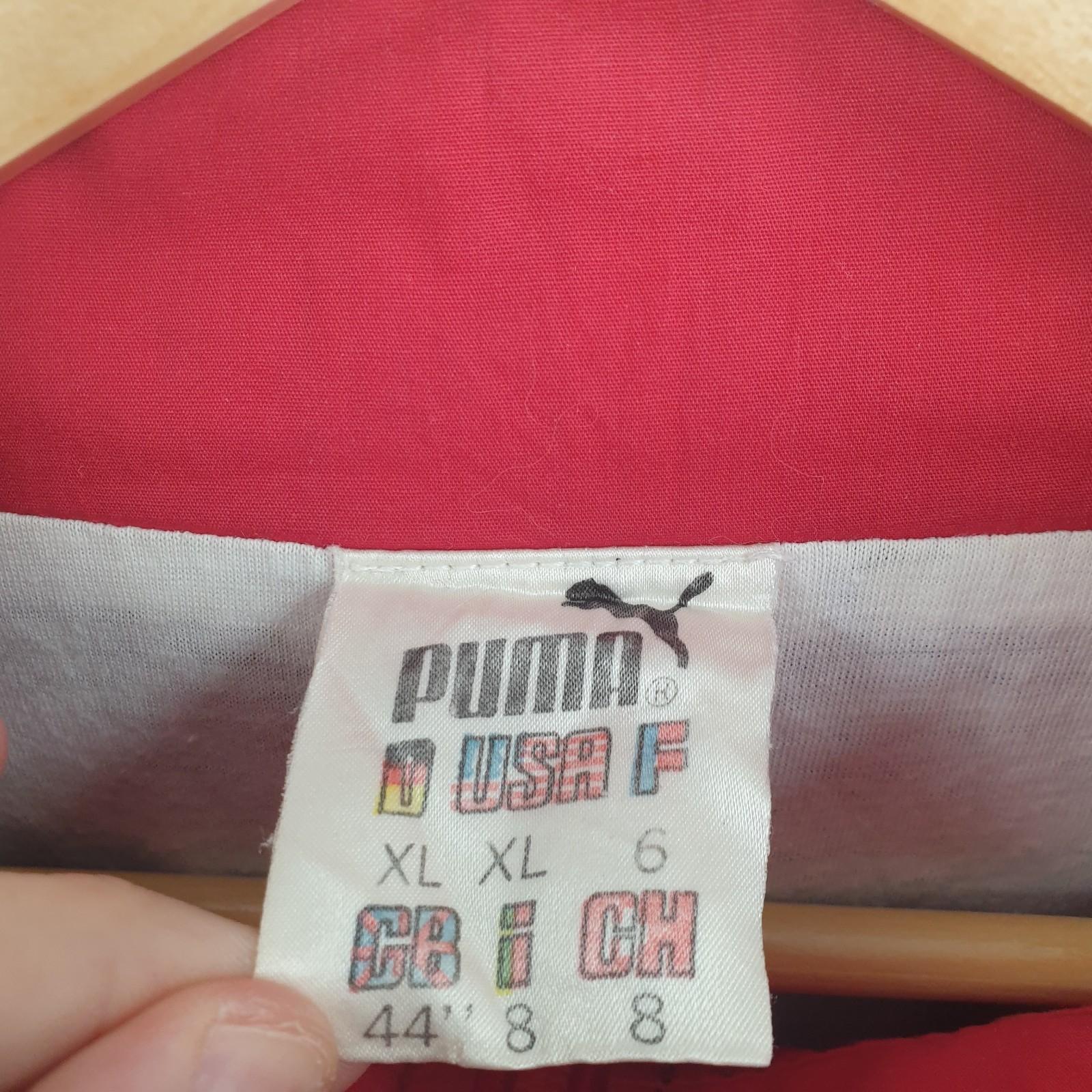 Vintage Puma Track Jacket Mens XL Red Blue Full Zip Tracksuit Top 90s thumbnail 4