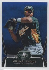2012 Bowman Platinum Prospects Blue Refractor 99/199 Michael Choice #BPP8 0l2