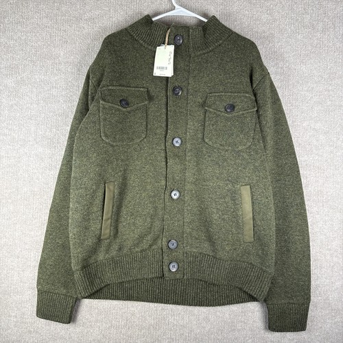 NWT Schott Bros Wool Button Front Jacket Green XL Handcrafted Made in USA