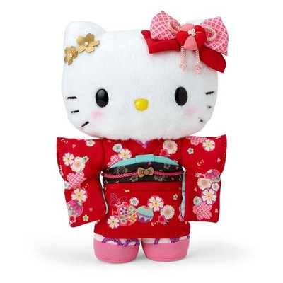 Sanrio Hello Kitty Plush Japanese Kimono Costume Stuffed Toy Sanrio Official 