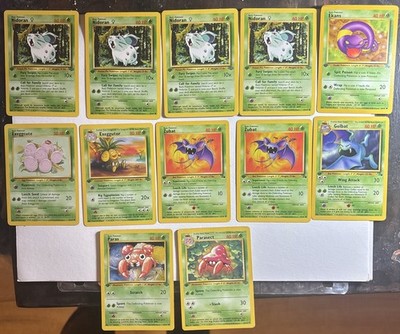 Pokémon Card Lot 12 Vintage 1st Edition Grass Type Bundle