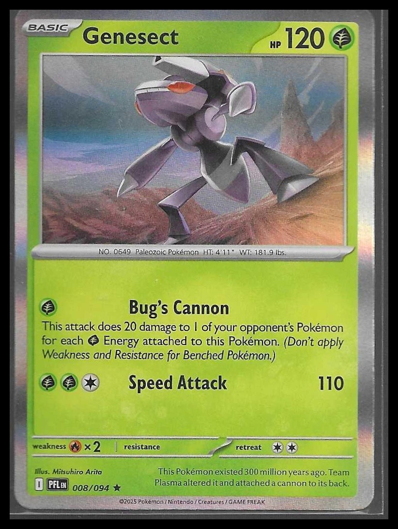 Genesect 8/94 - Holo - Phantasmal Flames - Near Mint