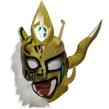 Tiger Mask × Jushin Thunder Liger Gold Half Replica Mask Lucha Libre Wrestling