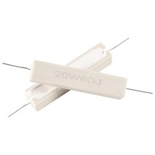 2X(2 Pcs Wire Wound Ceramic Cement Resistor 8 Ohm 20W 5% Y5V1)4411