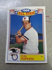 Cal Ripken Baltimore Orioles 1986 Topps All-Star Game FADED RED BACK Oddball