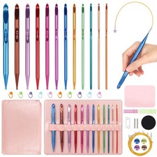 12 Size Tunisian Crochet Hooks Set With 4 Cables 3.010.0mm Ergonomic