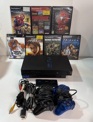Sony PlayStation 2 SCPH-39001 w/Power Cord, Connecting AV Cord And 7 Games