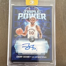 Topps Triple Power Autograph Jeremy Sochan San Antonio Spurs /15