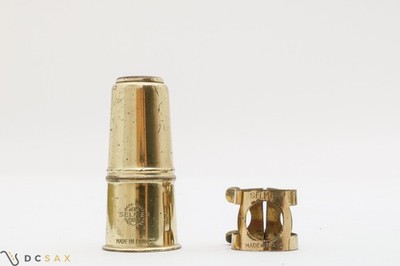 Selmer Two Screw Alto Saxophone Ligature and Cap Set for Hard Rubber Mouthpieces