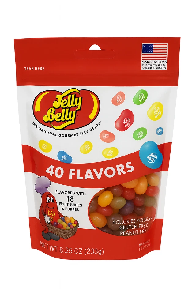 Original Jelly Belly Beans 40 Flavors Fat Free Food 8.25 oz Bag (233g) mini pack - Image 2 of 4