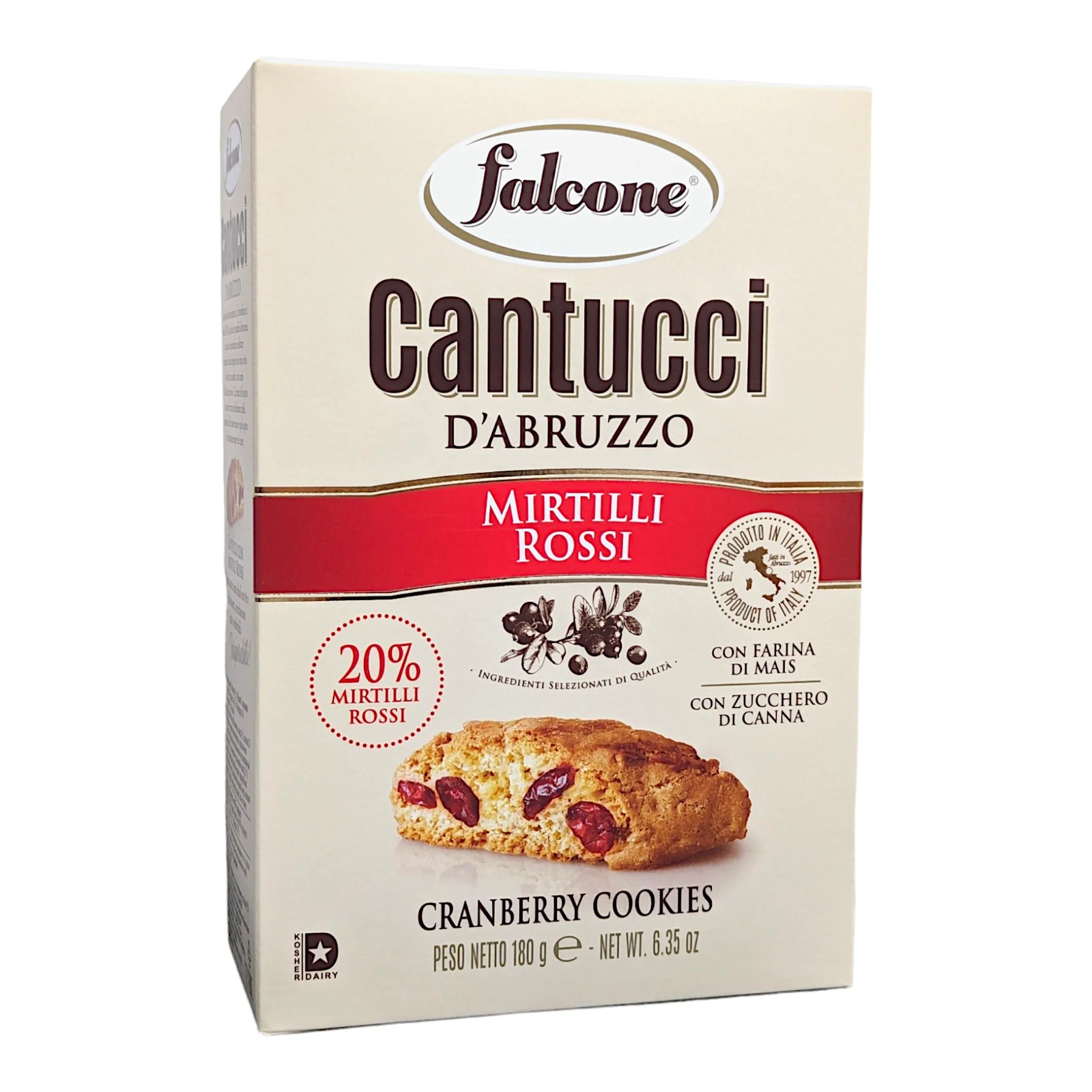 Falcone Cantucci - Cranberry / Mirtilli Rossi Cantuccini Biscotti 180g