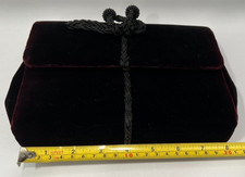 Vintage La Regale Black Velvet Tassel Clutch Shoulder Bag Evening Purse Classic