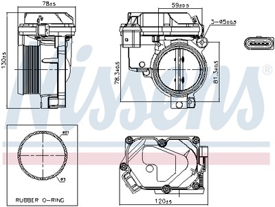NISSENS 955259 Drosselklappenstutzen für AUDI,VW