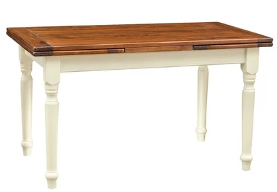 Biscottini Tavolo Scrivania Country Allungabile Bois Massif 140x80 Blanc/Noce - Photo 1/4
