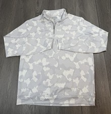 Peter Millar 1/4 Zip Pullover Jacket Mens M Perth Tip The Crown All Over Print