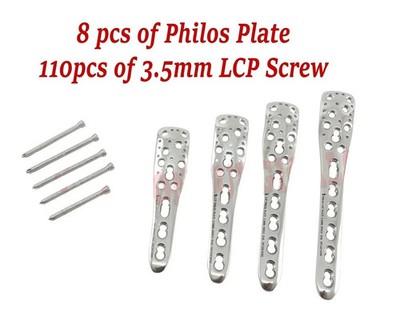Philos Plate 3H to 6H - Pair of each & 3.5mm LCP Screw- 110pcs instrument SS