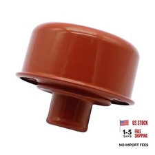 Round Push In Style Oil Breather Cover Compatible For 1-14 Hole Valve Orange