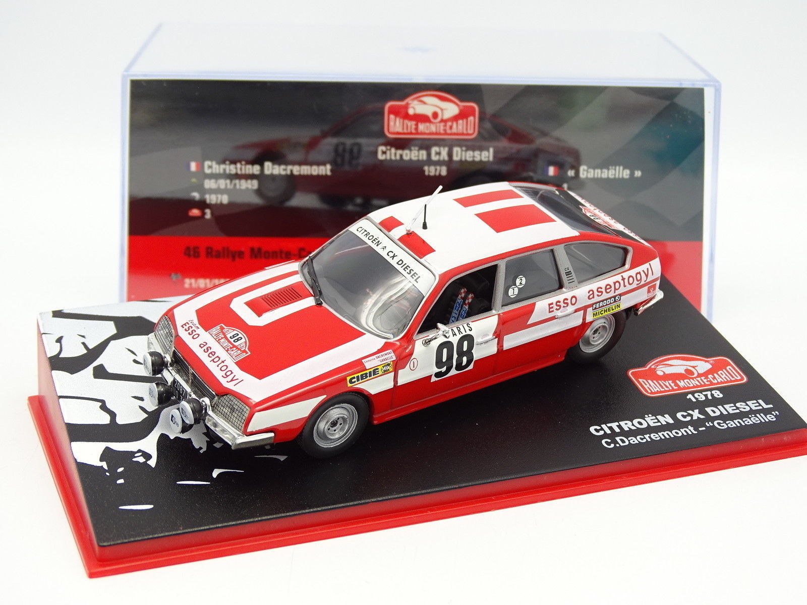 CITROEN CX SUPER DIESEL 98 DACREMONT RALLYE MONTE CARLO 1978 IXO 1 43 GANAELLE CITROEN CX SUPER DIESEL 98 DACREMONT RALLYE MONTE CARLO 1978 IXO 1 43 GANAELLE