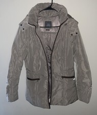 Geox Respira Womens Size 8 Tan Ivory Puffer Jacket/coat Italy $198