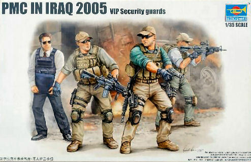 Figure PMC in Iraq 2005 - VIP Protection Plastic Kit 1:35 Model TRUMPETER