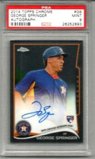 2014 Topps Chrome George Springer Autograph PSA 9 RC