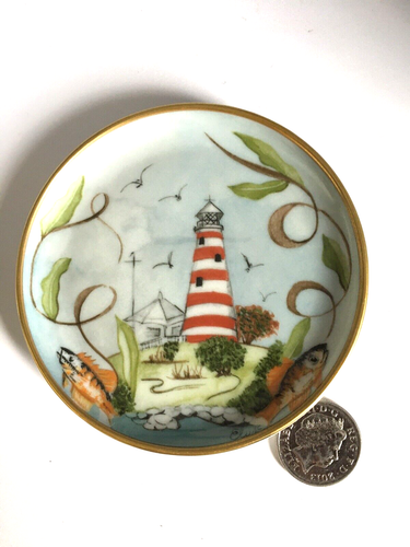 AK Kaiser W Germany Hopetown Leuchtturm Bahama Inseln Keramik Schmuck Mini Schale