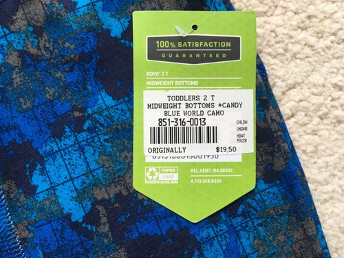 ROPA INTERIOR DE PESO MEDIANO PARA NIÑOS PEQUEÑOS REI MEDIAS EN IMPRESIÓN AZUL TALLA 2T NUEVA CON ETIQUETAS - Imagen 3 de 5