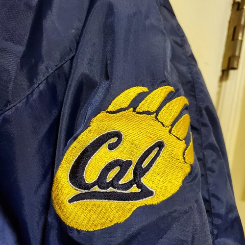 UC Berkeley Jacke Herren XL blau NCAA Basketball Spirit Heckklappe Satin Kapuze Naht - Bild 4 von 18