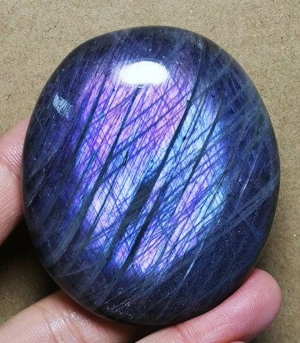 Raw NATURAL Rainbow Purple labradorite sphere Palm stone QUARTZ CRYSTAL Healing