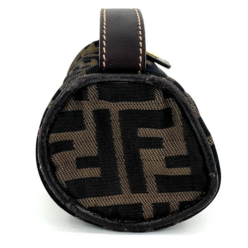 FENDI Pouch Hand Bag Zucca Brown Nylon Authentic - Picture 16 of 24