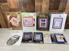 Lot of 9 Cross Stitch Kits - Dimensions, Jiffy, Bucilla others New Old Stock