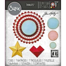 Vault Rosettes Sizzix Thinlits Thin Metal Die Set by Tim Holtz 666567 NEW!