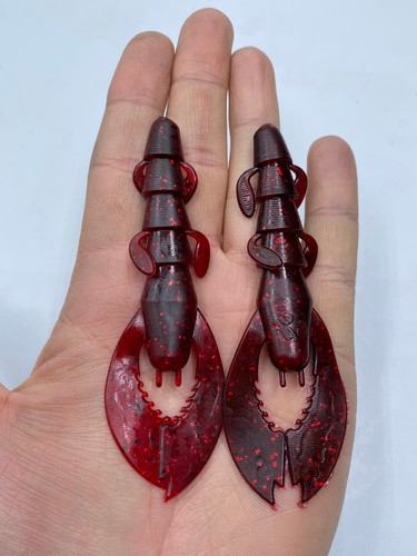Remolque de pesca de lubina con garras flotantes señuelo de cangrejo de río lamer inferior de 20 quilates 4" - Imagen 41 de 48