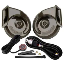 12V Car Horn Kit with Relay Electric Harness&Button Snail Horns for Motorcycle 