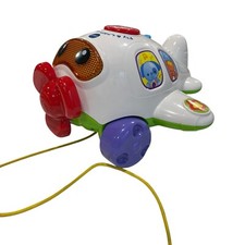 Vtech Fly and Learn Airplane Toddler Learning Pull Toy Eyes Light Plays Music