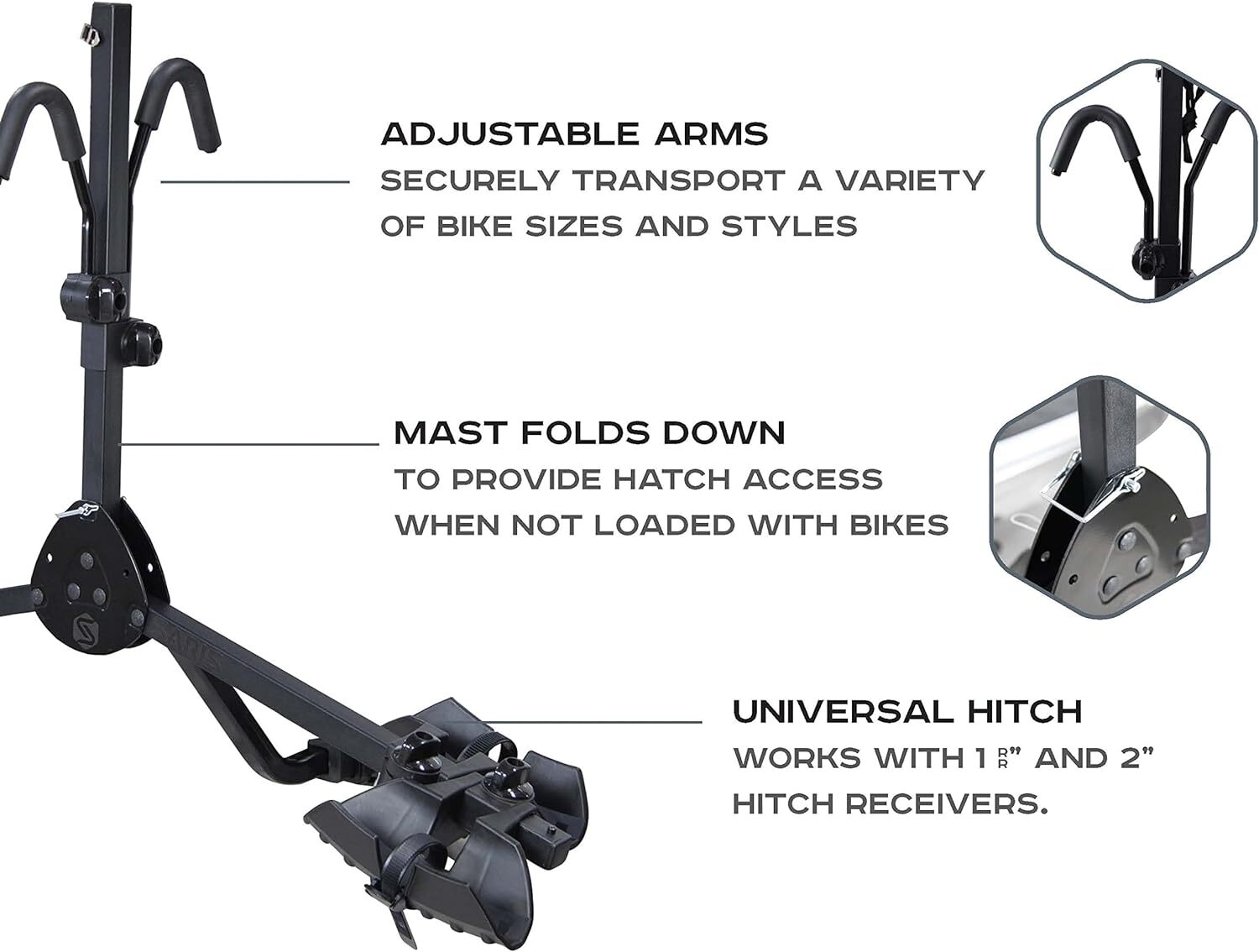 Saris All Star Bike Rack Hitch, 2Bikes Tray Style Hitch Bike Rack eBay