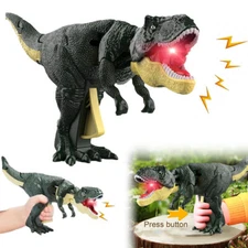 Trigger Dinosaur Toys T-Rex Bite Fury Funny Press Dinosaur Novelty Toy w/ Lights