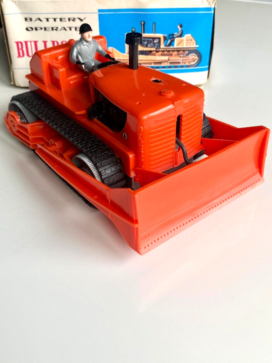 Vintage TOMIYAMA Battery Operated Junior BULLDOZER Rare Bucket