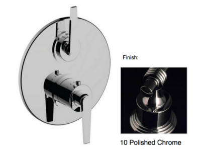 Santec 7095HO10-TM Thermostatic Volume Control Shower Trim Polished Chrome, New!