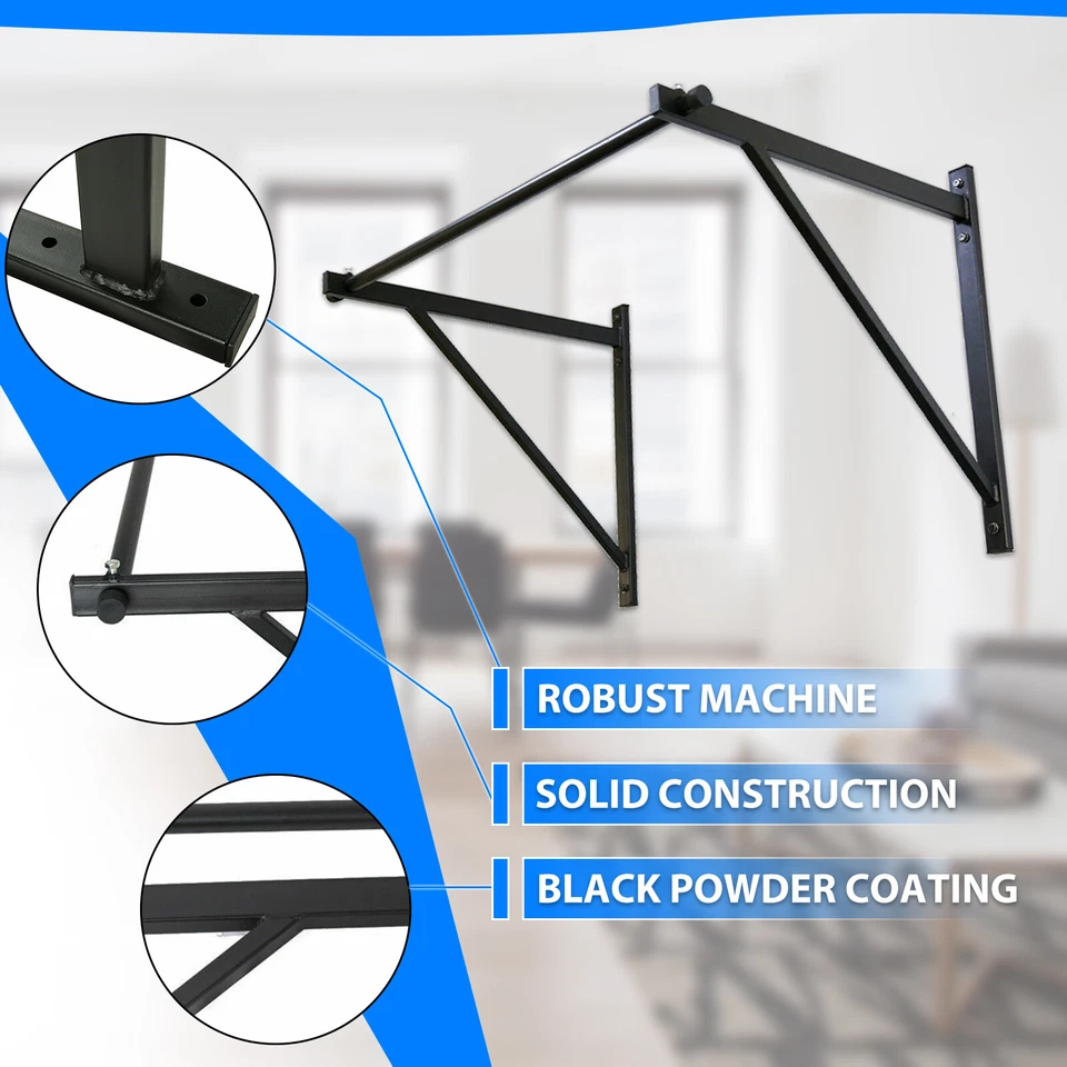 Montado en la Pared Resistente Barbilla Pull Up Gimnasio Entrenamiento Fitness Soporte Profesional Foto 3 de 4
